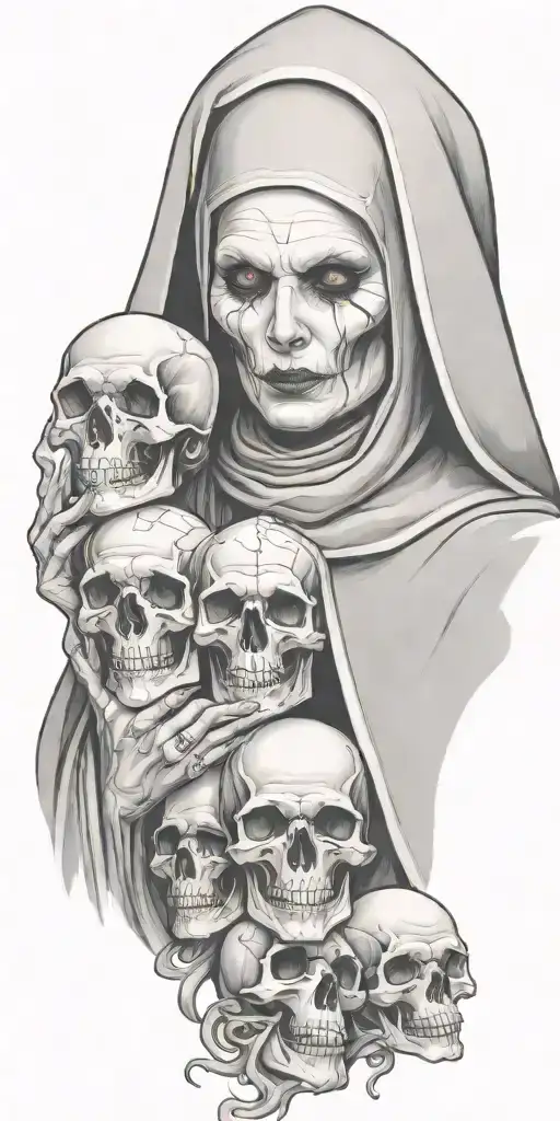 Evil Nun With Skulls