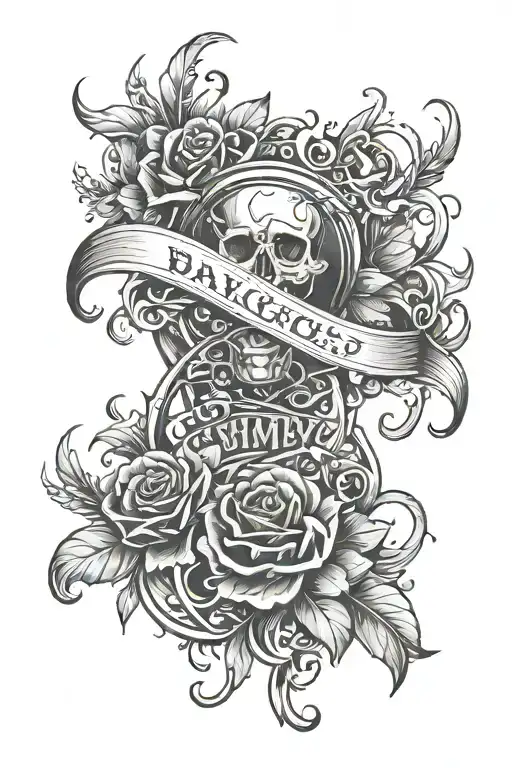 Dark Lettering Tattoo Inspired