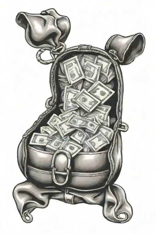 Bugatti Money Bag Full Of Money