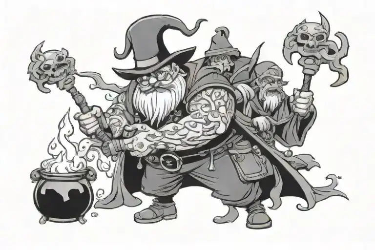Cartoon Arcane With The Main Characters
