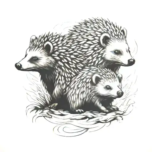 Hedgehog And Bear