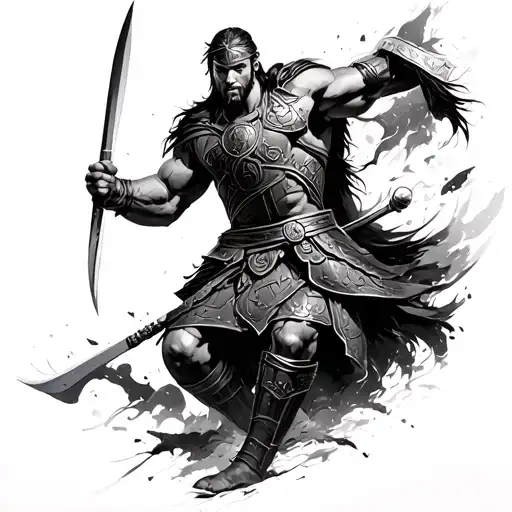 Gladiator Warrior Battling