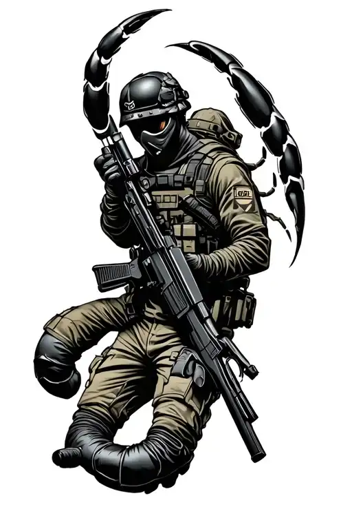 Swat Sniper With Scorpion In Crosshairs