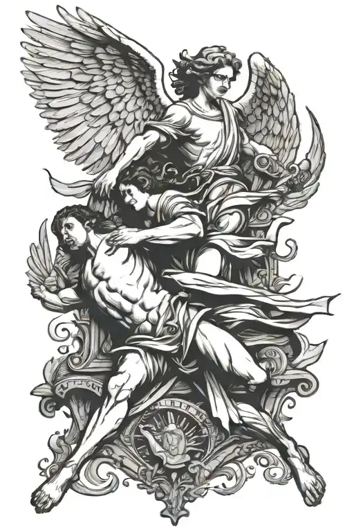 Angel Saving A Falling Man