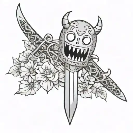 Demon Blood Sword From Adventure Time With Flowers