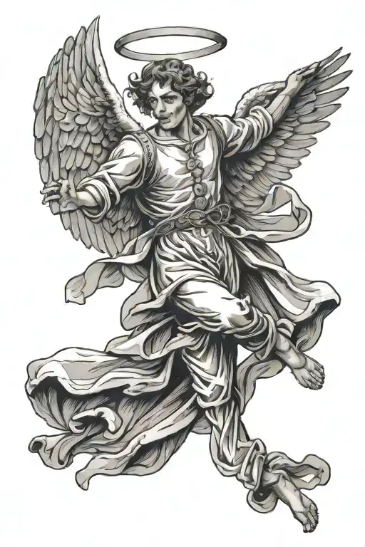 Angel Jumping After A Falling Man
