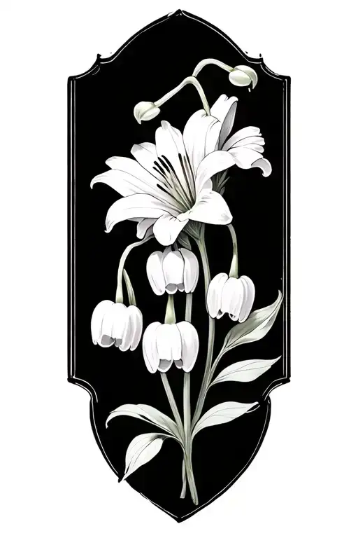 1 Lily Of The Valley And 1 Calendula Flowers