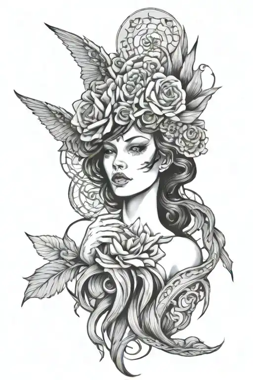 Women Worior Representing Life And Love