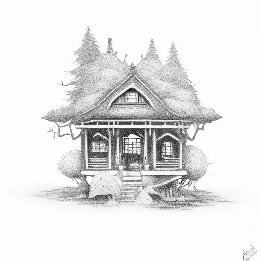 House On One Feet In Dark Forest