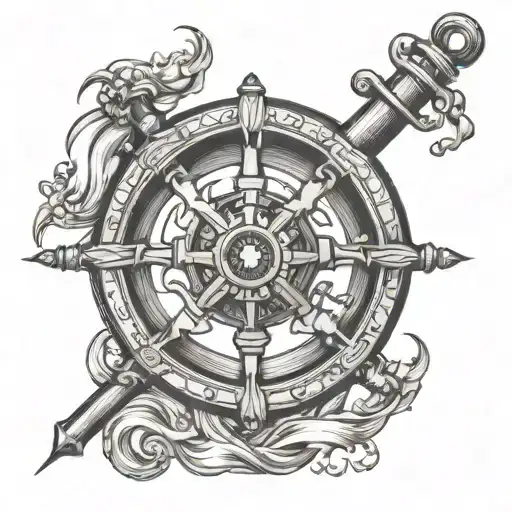 Pirate Wheel Hanging