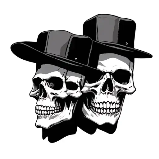 Ne See No Hear No Say 3 Skull With Flat Bill Hats