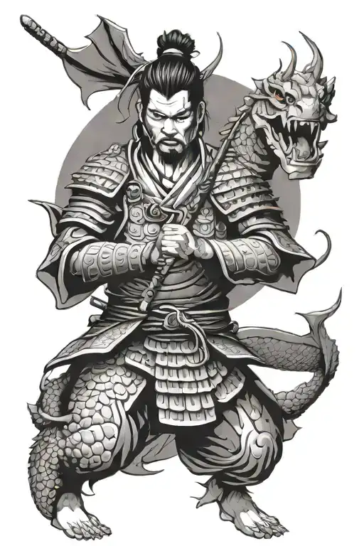 Samurai With A Dragon