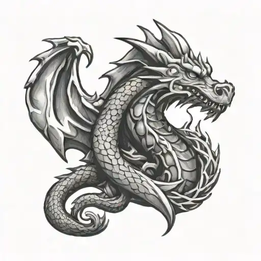 Dragon Protecting Rook Chess Piece