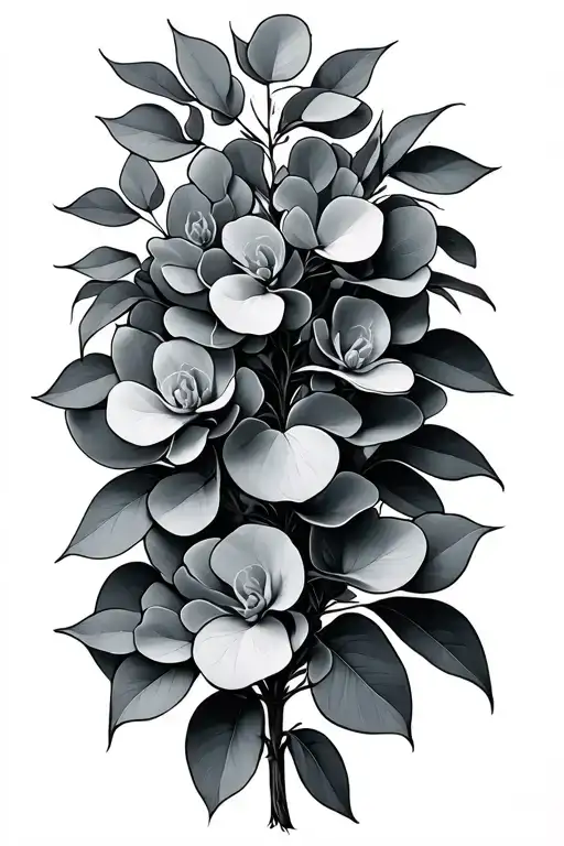 Eucalyptus With Roman Numerals