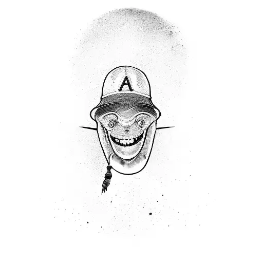 A Smile With A Hat With An Alien Logo