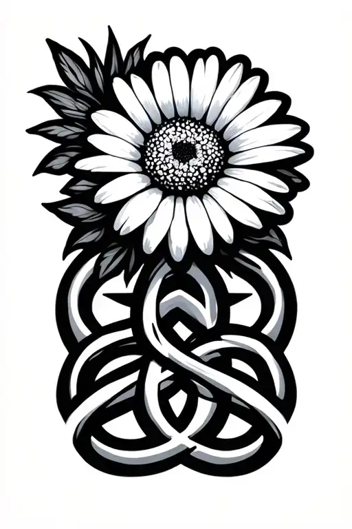 Celtic Knot With A Daisy