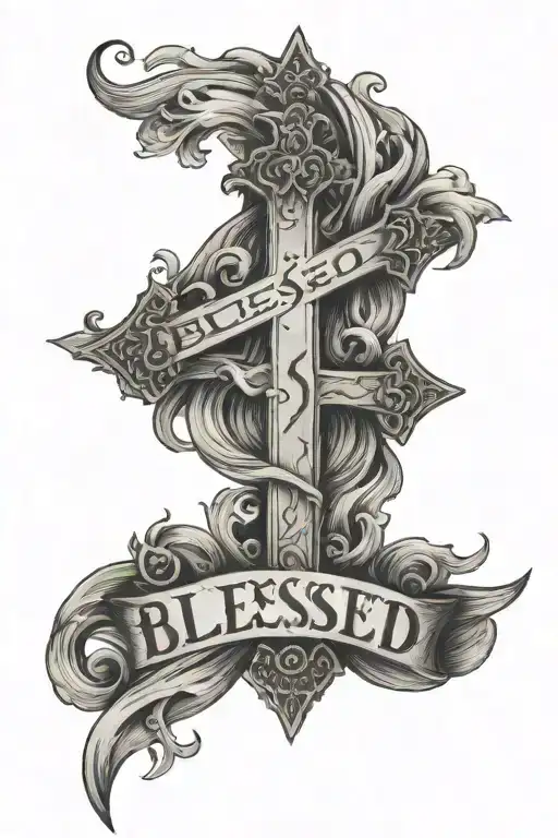 A Cross And The Word Blessed Written