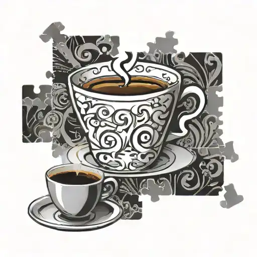 Puzzle For Couples With Coffee