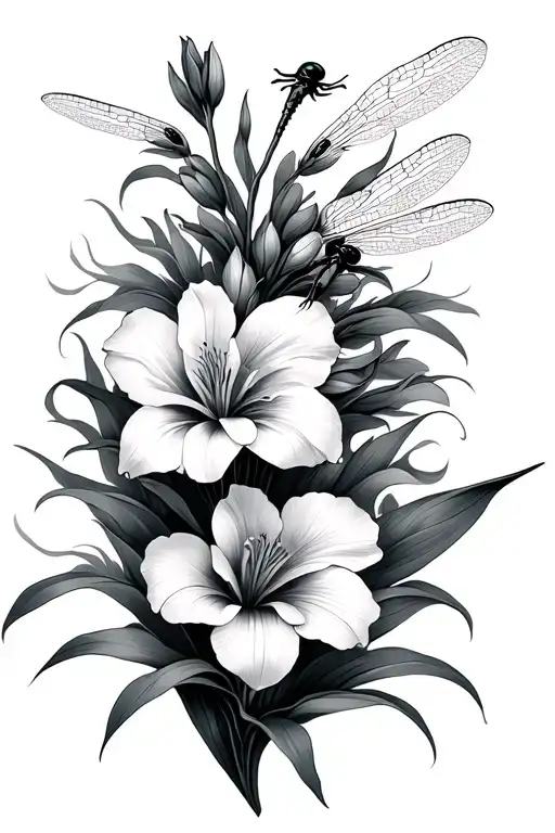 Dragonfly Gladiolus Flower