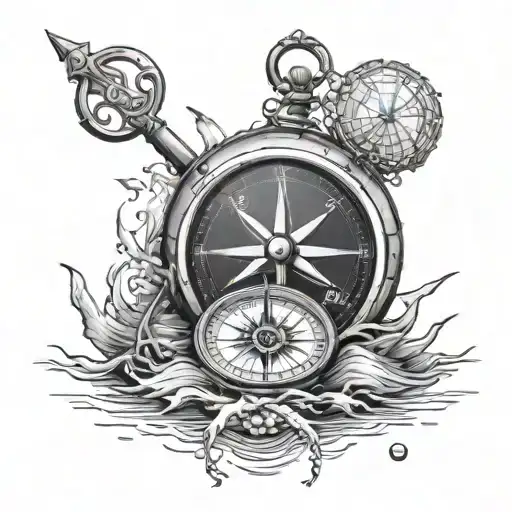 Compass Fishing Scene