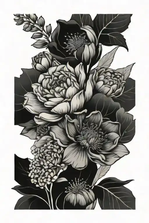 April And July Birth Flower Bouquet