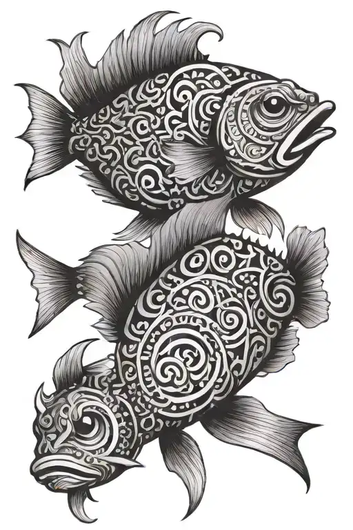 Astro Signe Fish Spiral Made Entirely Of Intricate