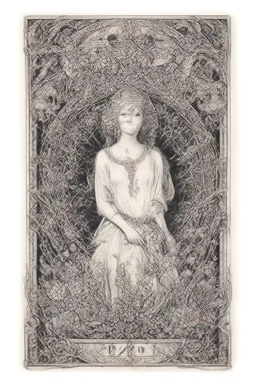 Butterflies And Flowers The Empress Tarot Card