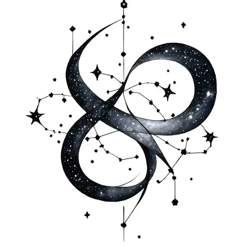 Aquarius And Aries Constellation Intertwined