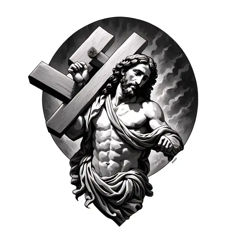 Jesus Carrying A Cross