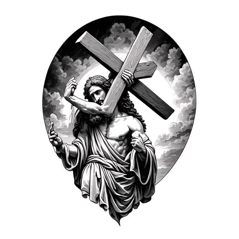 Jesus Carrying A Cross