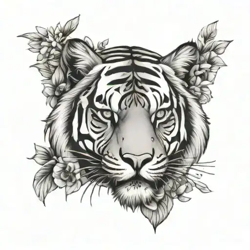 Linear Floral Tiger