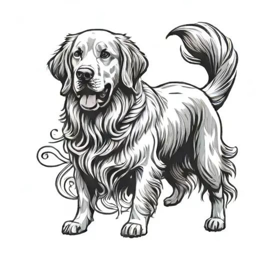 Symbol Of Golden Retriever Dog