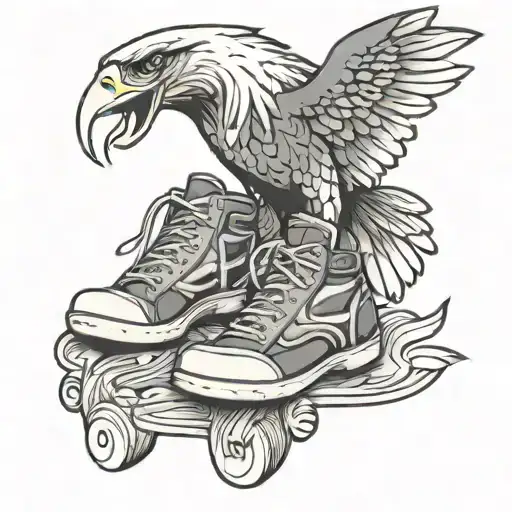 Eagle And Wrestling Shoes