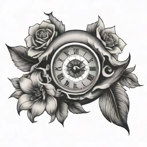 Eye Clock Flowers Scorpion