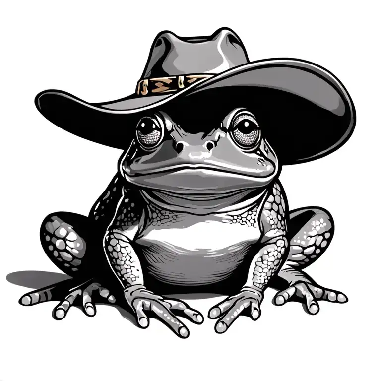 Cowboy Frog Cute And Small