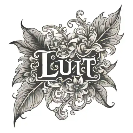 Floral Pattern With The Word 'Slut' Incorporated In The Pattern