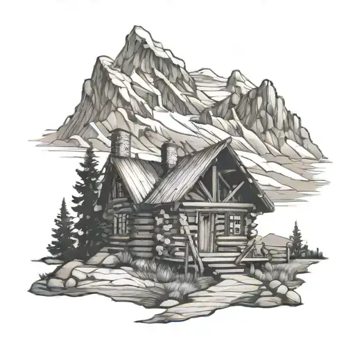 Log Cabin In Utah Mountain