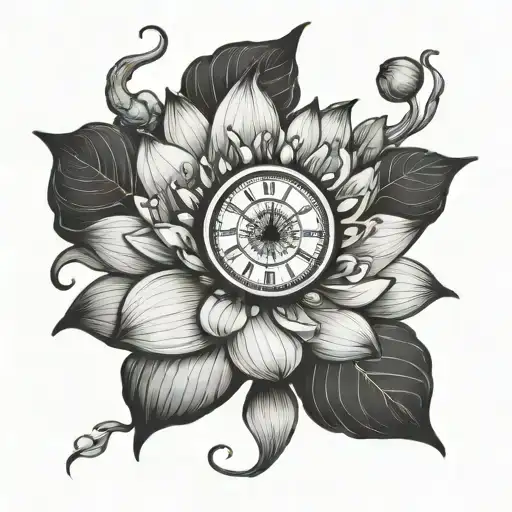 Scorpio Eye Clock Lotus Flower