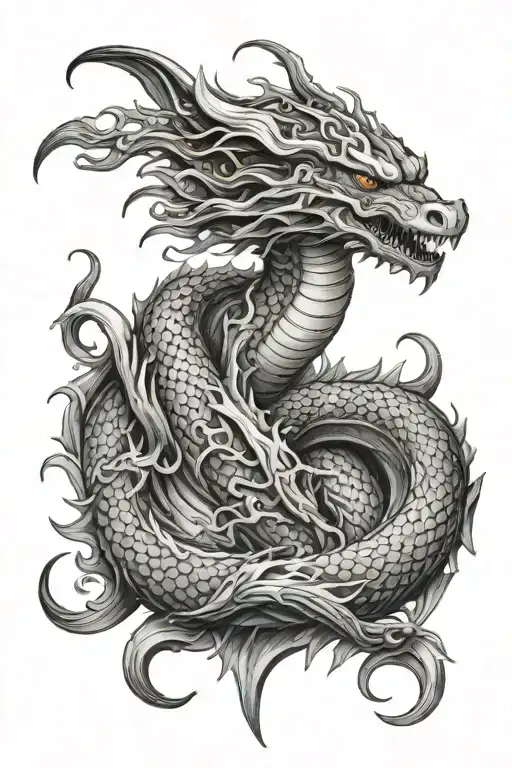 Leviathan Mythological Animal Surrounded