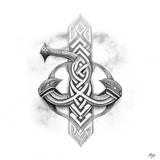 Nordic Runes Om Entire Arm