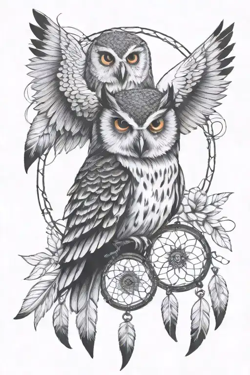 Owl And Dream Catcher