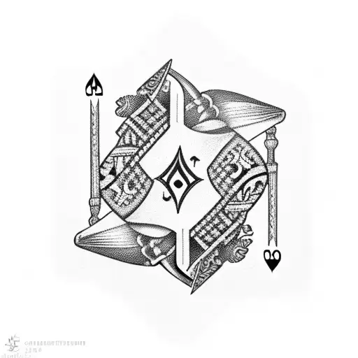 Forearm Nordic Mixed With Card Game Spades Logo