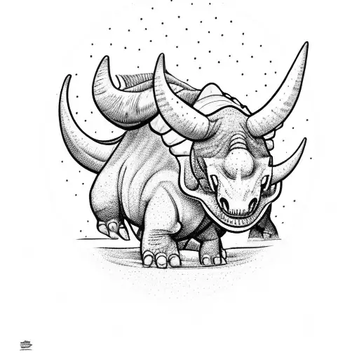 Son In The Mountains Riding A Triceratops In A Karate Gi