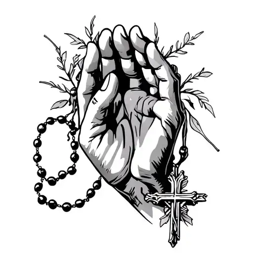 Rosary Praying Hands