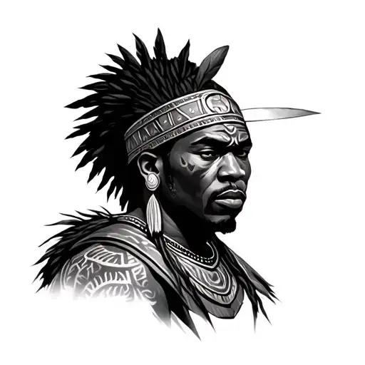 African Warrior With A