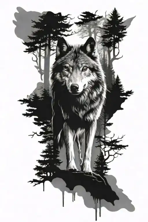 Wolf In The Forest