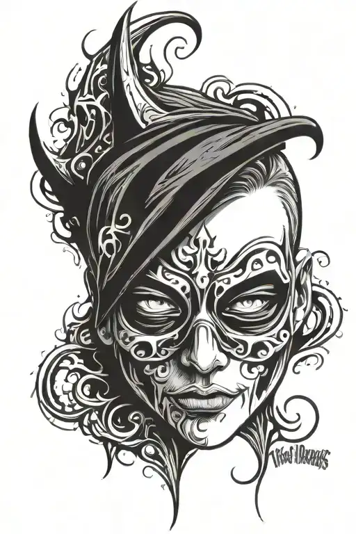 Kid Of Darkness Mask Dark Lettering