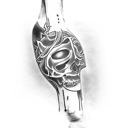 A Meaningful Phrase Tattooed On The Client's Shin