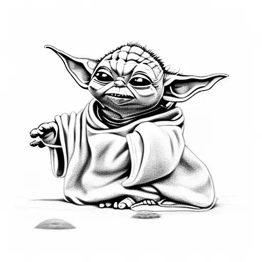 Baby Yoda And Mandalorian In The Moon