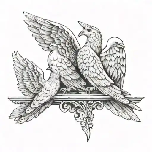 Angels Doing Dove Perched